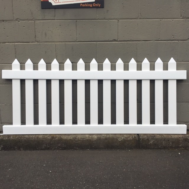 FENCE (PICKET), White PVC Colonial Picket 1.8mL x 80cmH